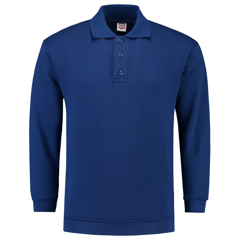 TRICORP Sweatshirt Polokragen und Bund - Royalblue