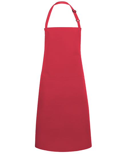 Karlowsky - Latzschürze Basic mit Tasche und Schnalle - Raspberry (ca. Pantone 4059C)