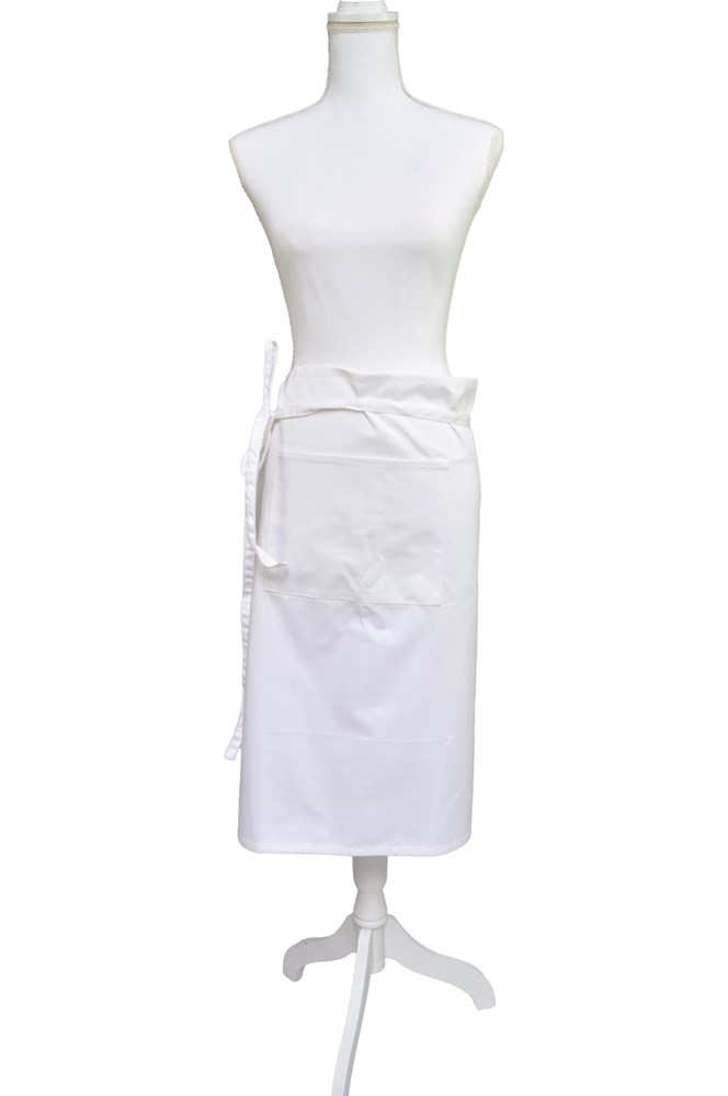 P1240 - Französische Kochschürze - Weiß