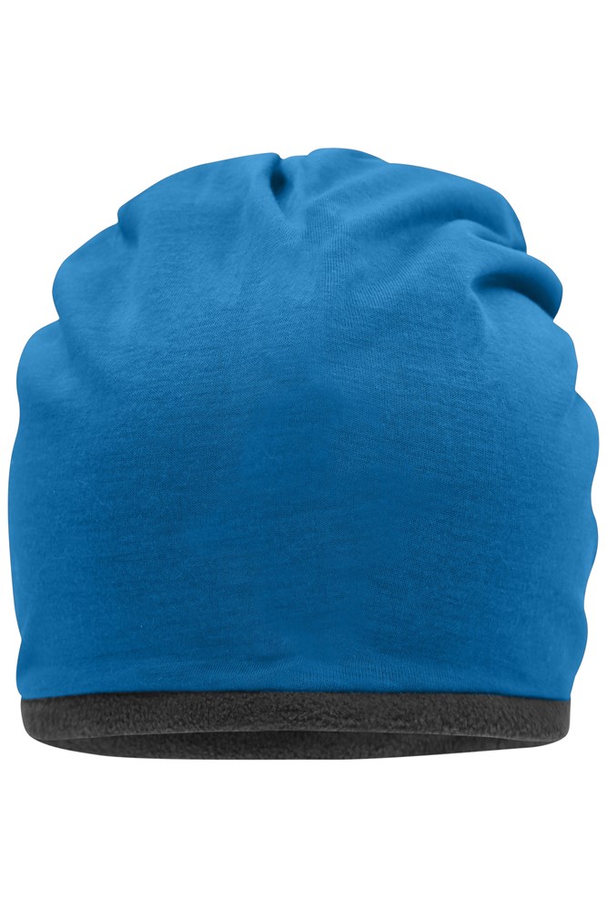 Fleece Beanie - Bright-blue/carbon (ca. Pantone 3005C
425U)