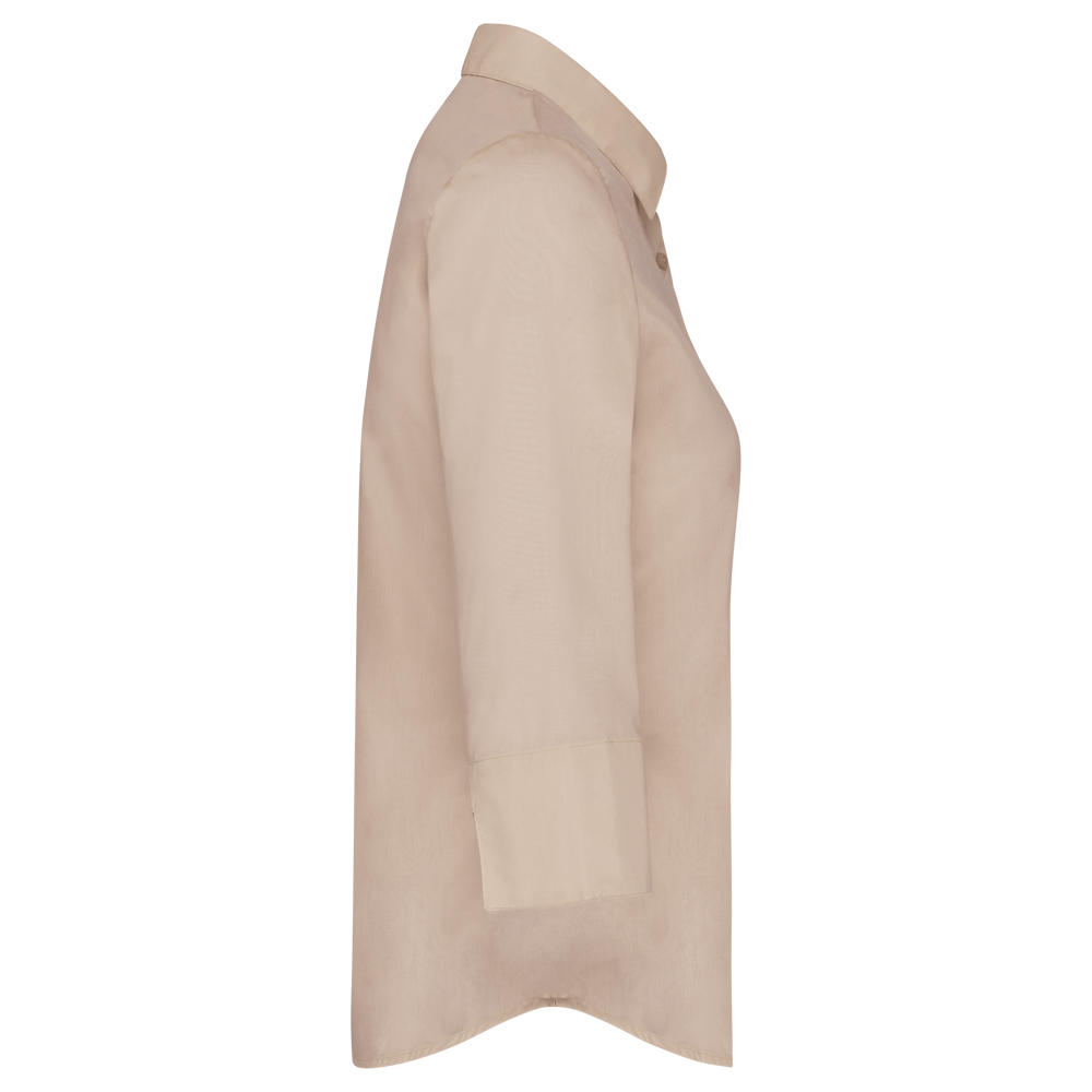 K558C - Popeline Hemd Baumwollpolyester 3/4-Ärmel pflegeleicht für Damen