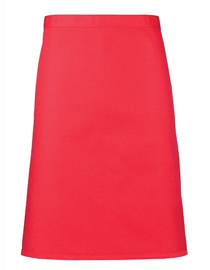 Premier Workwear - Colours Collection Mid Length Apron - Strawberry Red (ca. Pantone 186C)