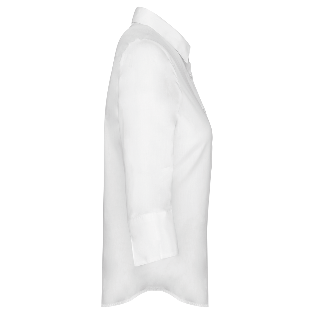 K558 - Popeline Hemd Baumwollpolyester 3/4-Ärmel pflegeleicht für Damen