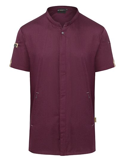 Karlowsky - Kurzarm Kochjacke Green-Generation - Aubergine (ca. Pantone 5185C)