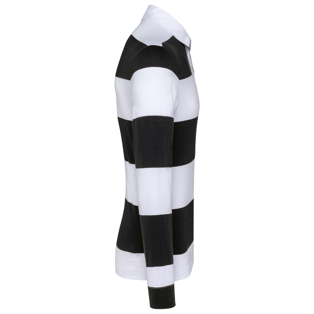 K285 - Gestreiftes Polohemd mit langen Ärmeln, Unisex