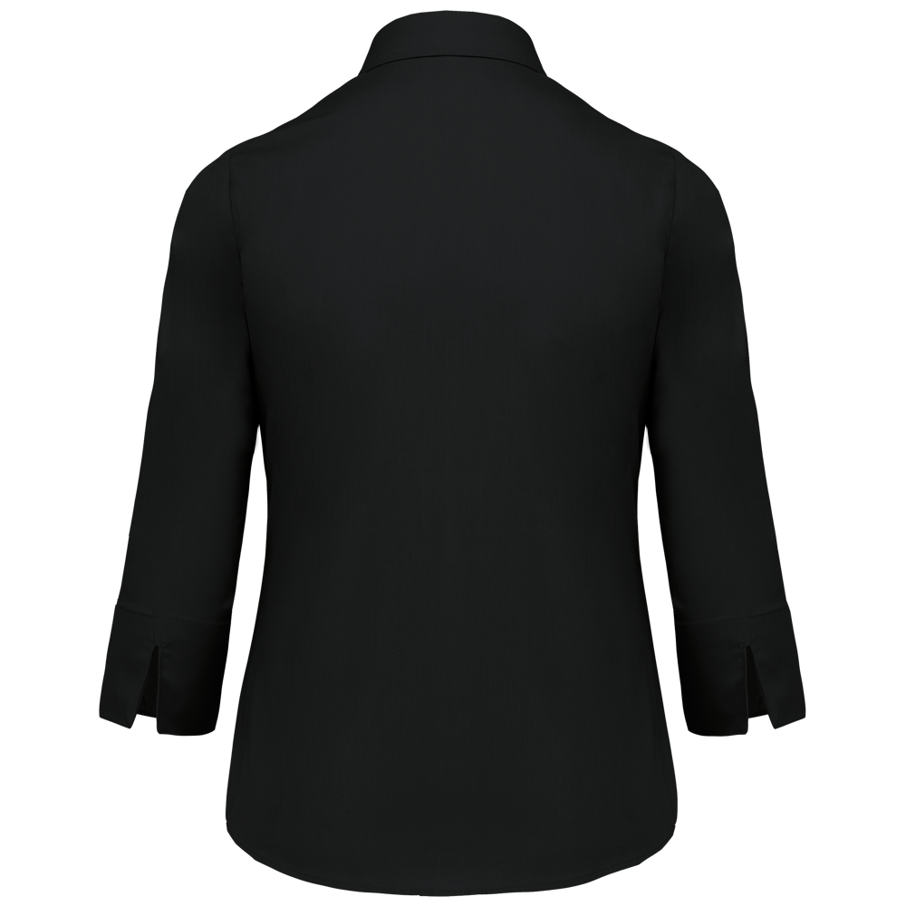 K558C - Popeline Hemd Baumwollpolyester 3/4-Ärmel pflegeleicht für Damen