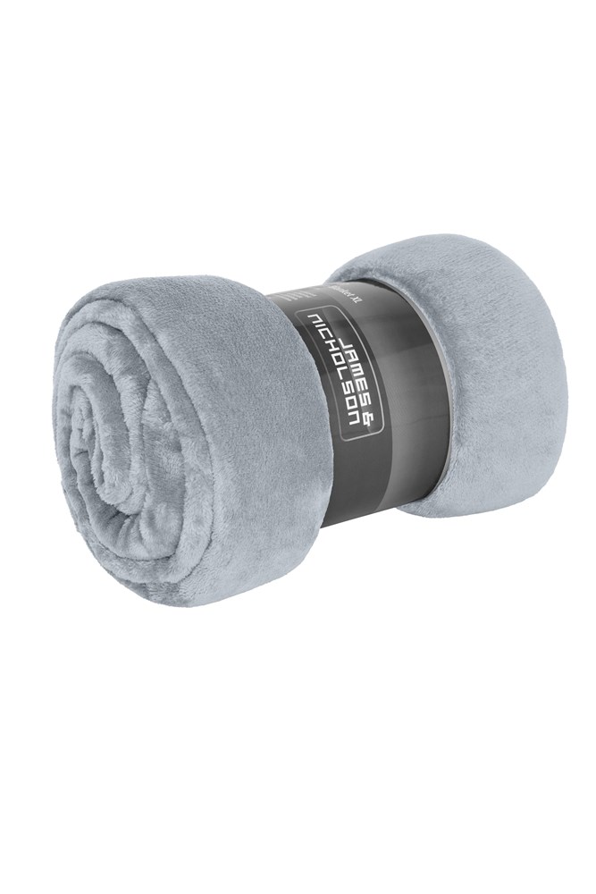 Microfibre Fleece Blanket XL - Silver (ca. Pantone 421C)