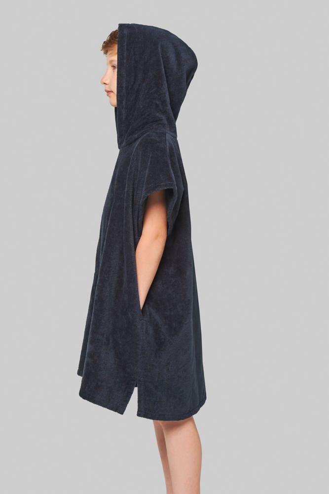 PA582 - Kinder-Frottee-Poncho mit Kapuze