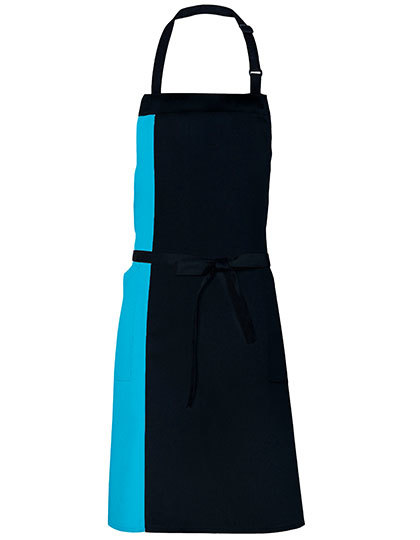 Link Kitchen Wear - Duo Apron - Black, Turquoise (ca. Pantone 312)