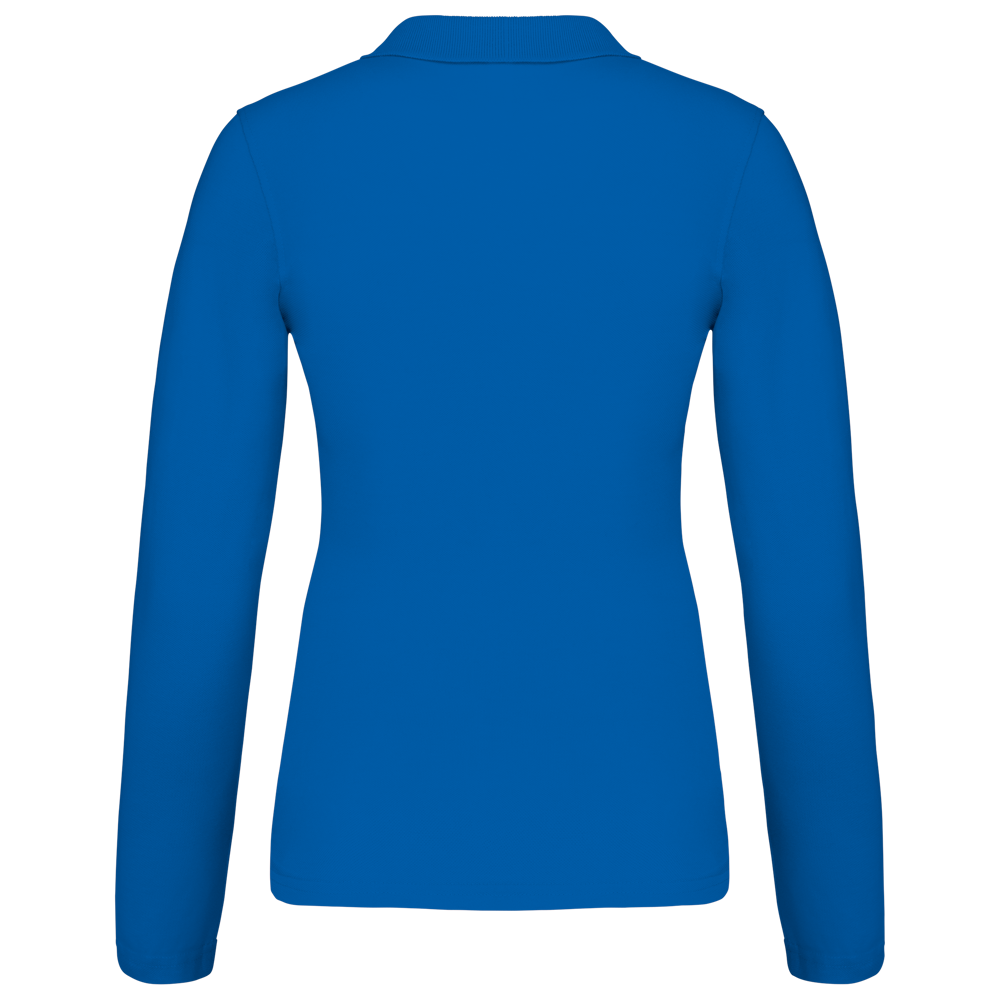 K257C - Damen Langarm-Polohemd. Baumwollpiqué