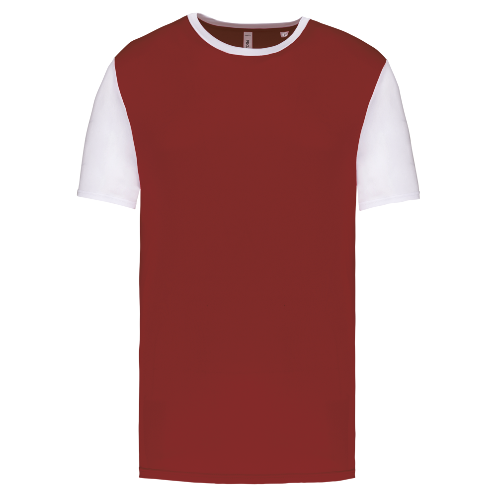 PA4023 - Zweifarbiges Kurzarmtrikot für Erwachsene - Garnet / White