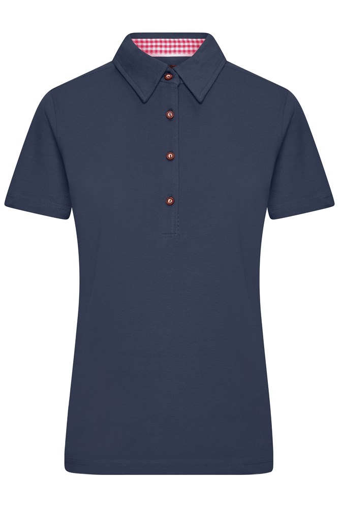 Ladies' Traditional Polo - Navy/red-white (ca. Pantone 296C
200C
white)
