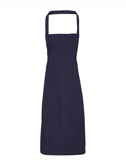 Premier Workwear - Organic Cotton Bib Apron (No Pocket) - Navy (ca. Pantone 2766C)