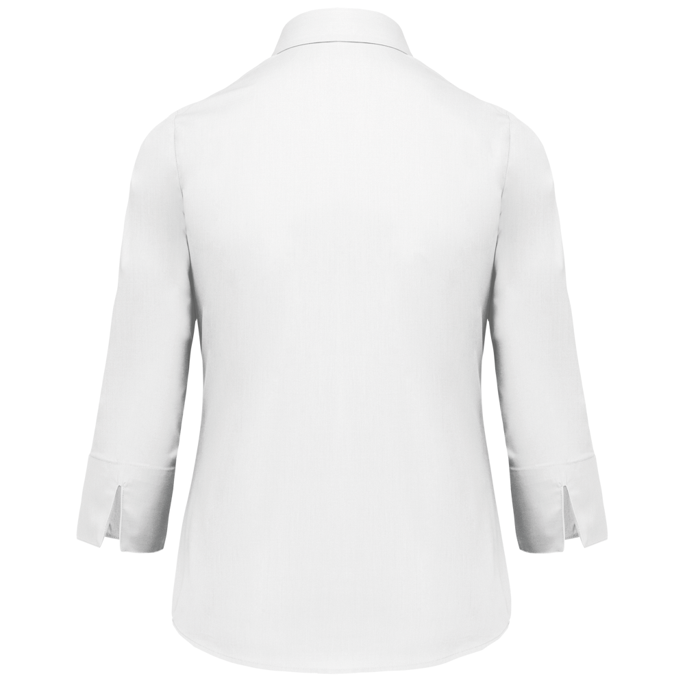 K558 - Popeline Hemd Baumwollpolyester 3/4-Ärmel pflegeleicht für Damen