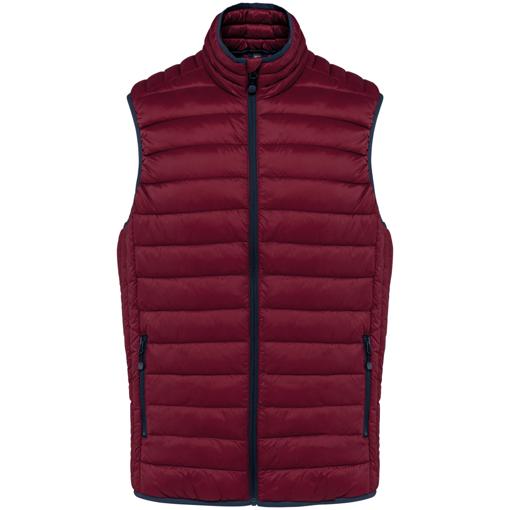 K6113 - Leichte Herren-Steppweste - Wine