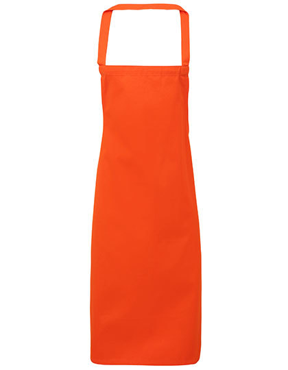 Premier Workwear - Organic Cotton Bib Apron (No Pocket) - Orange (ca. Pantone 1655C)