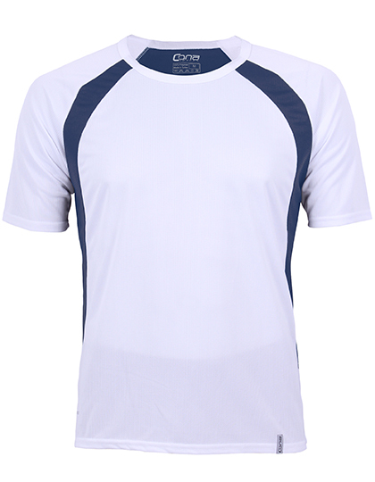 CONA SPORTS - Pace Tech Tee - White, Navy