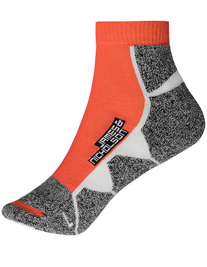 Daiber - Sport Sneaker Socks - Bright Orange, White
