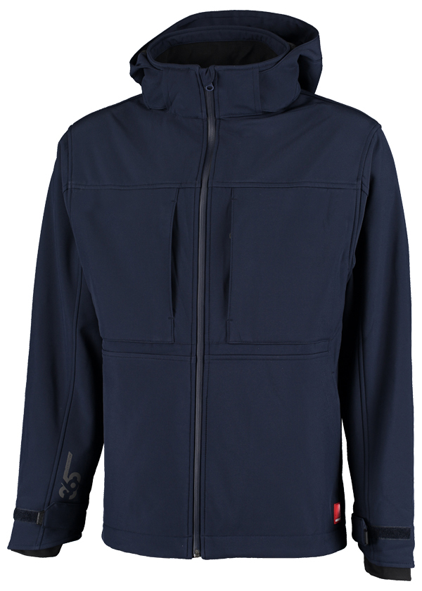 Softshelljacke mit Kapuze - Marine