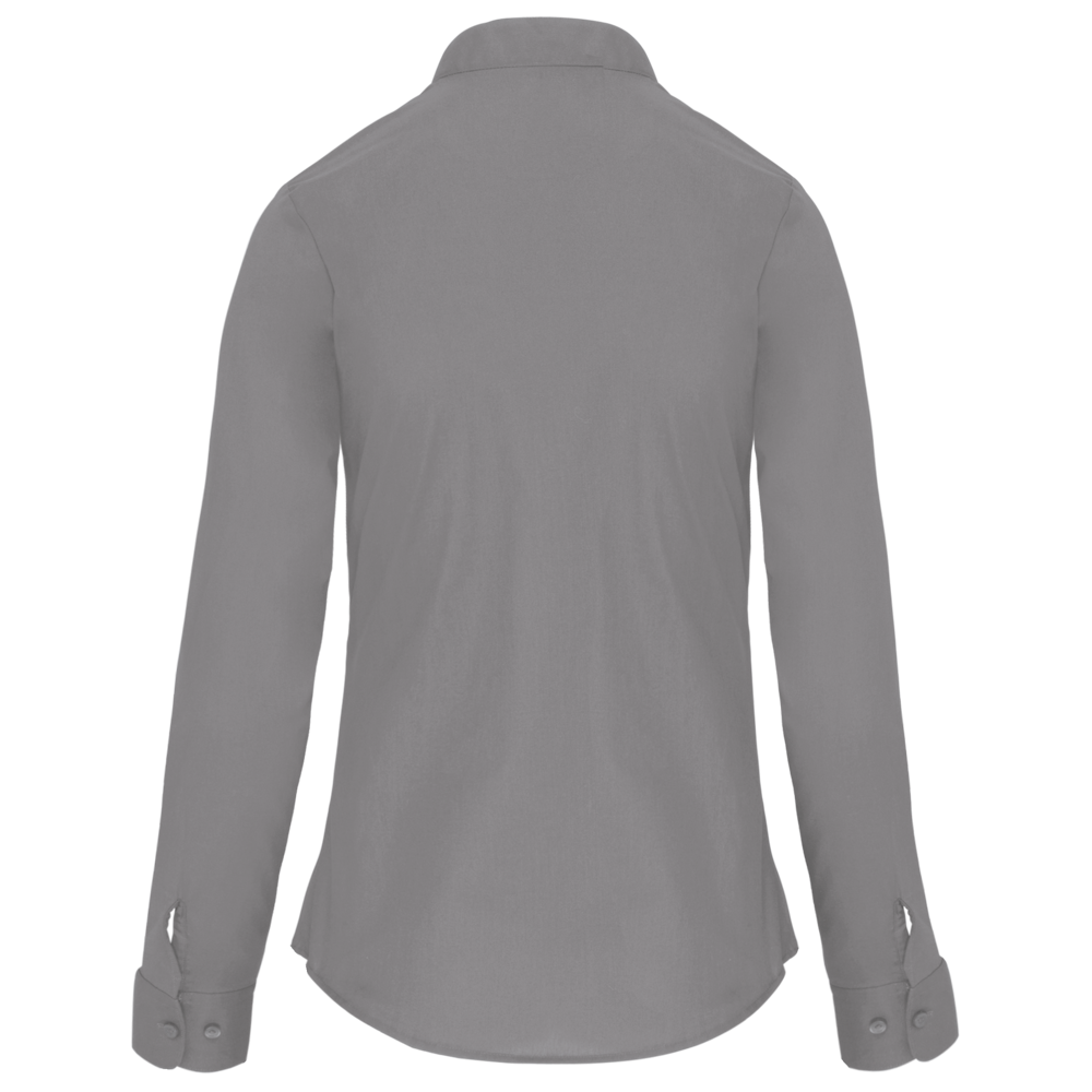K514C - Damen hemdbluse mao-kragen langarm