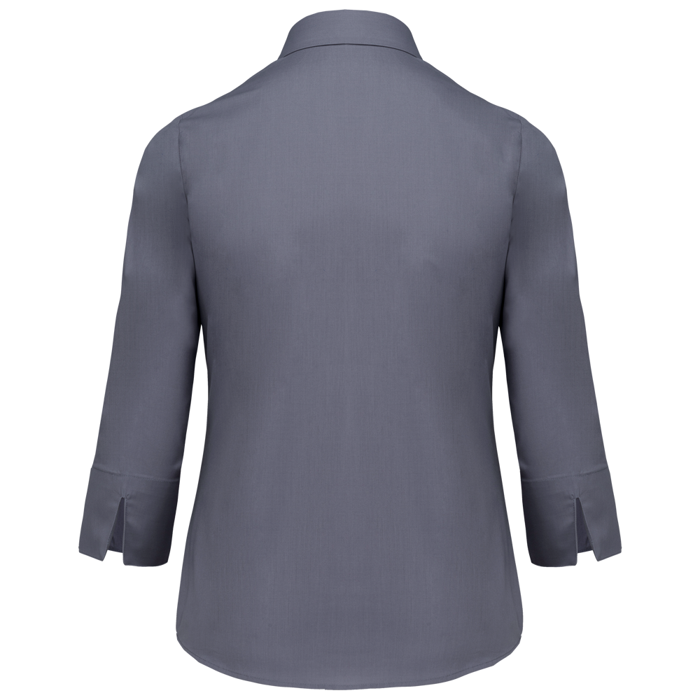 K558C - Popeline Hemd Baumwollpolyester 3/4-Ärmel pflegeleicht für Damen