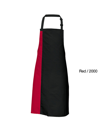 Link Kitchen Wear - Duo Apron - Black, Red (ca. Pantone 200)