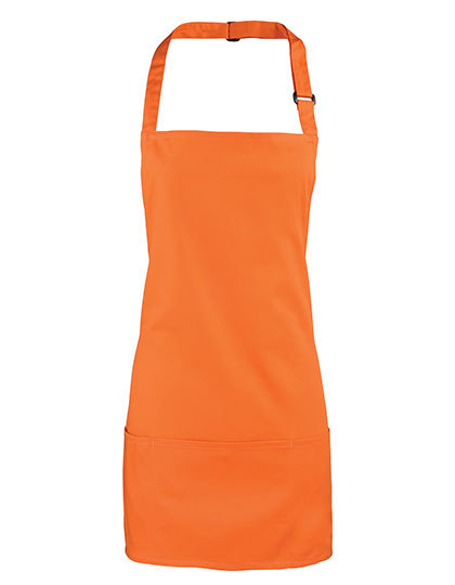 Premier Workwear - ‘Colours’ 2 in 1 Apron - Orange (ca. Pantone 172C)