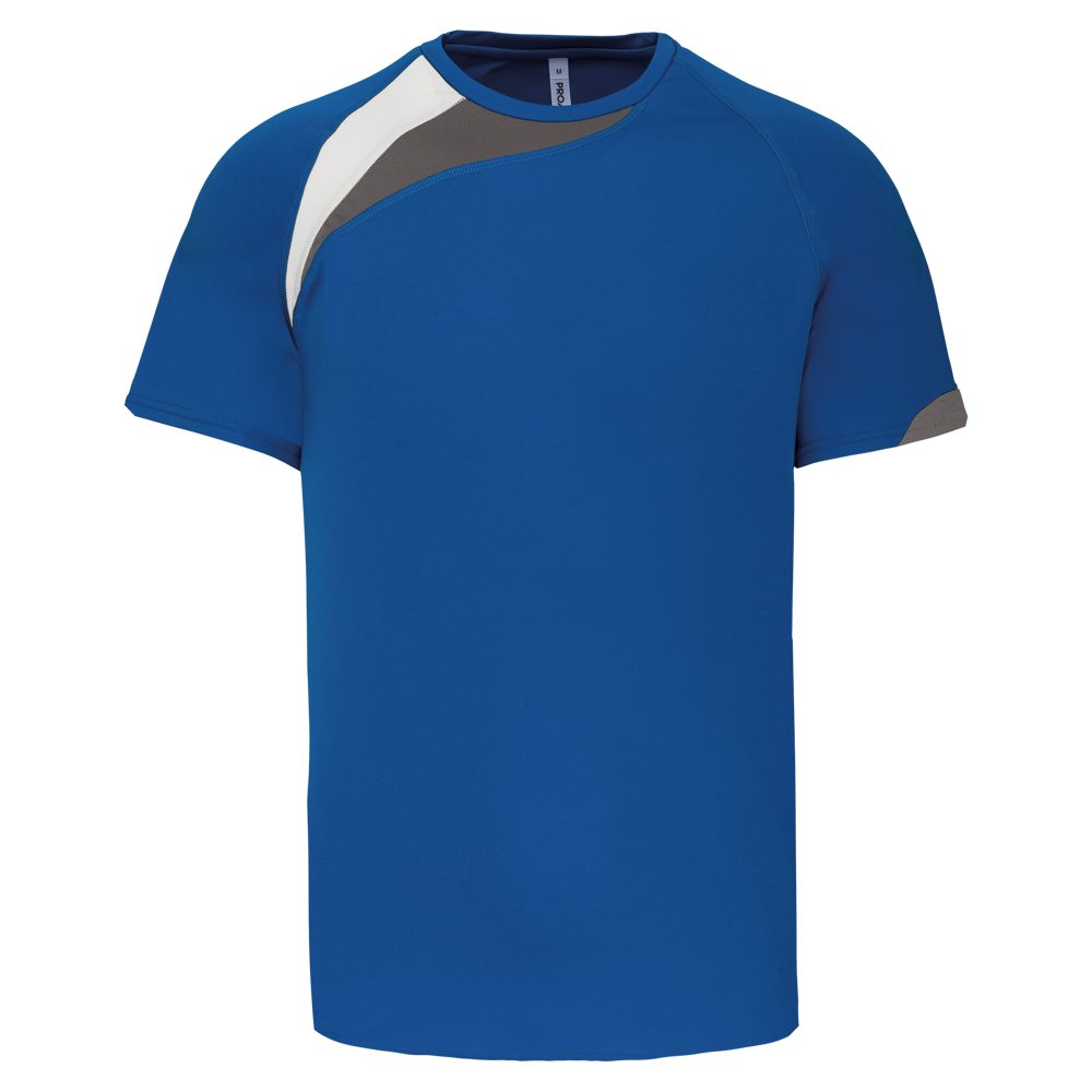 PA436 - Kurzarm-Trikot für Erwachsene - Sporty Royal Blue/ White / Storm Grey