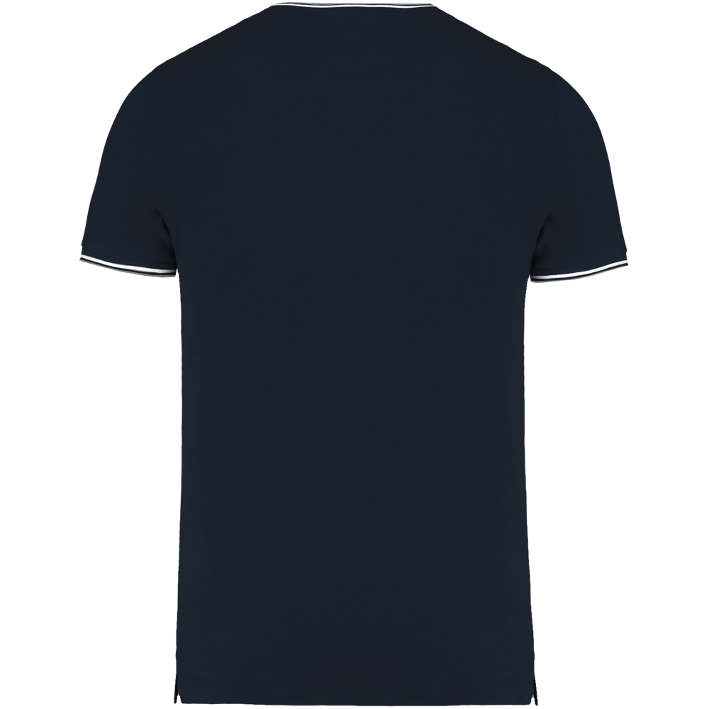 K374 - Herren T-Shirt aus Piqué-Trikot mit V-Ausschnitt