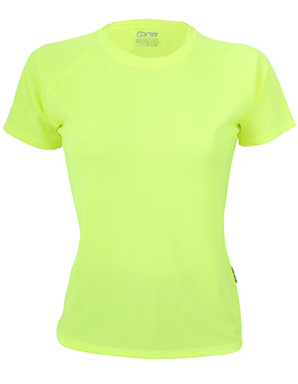 CONA SPORTS - Ladies´ Rainbow Tech Tee - Neon Yellow
