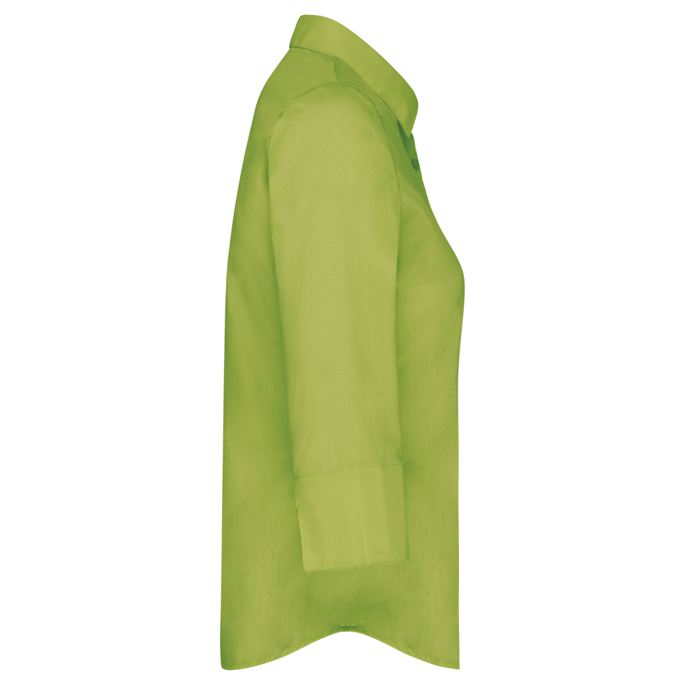 K558C - Popeline Hemd Baumwollpolyester 3/4-Ärmel pflegeleicht für Damen
