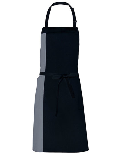 Link Kitchen Wear - Duo Apron - Black, Dark Grey (ca. Pantone 431)