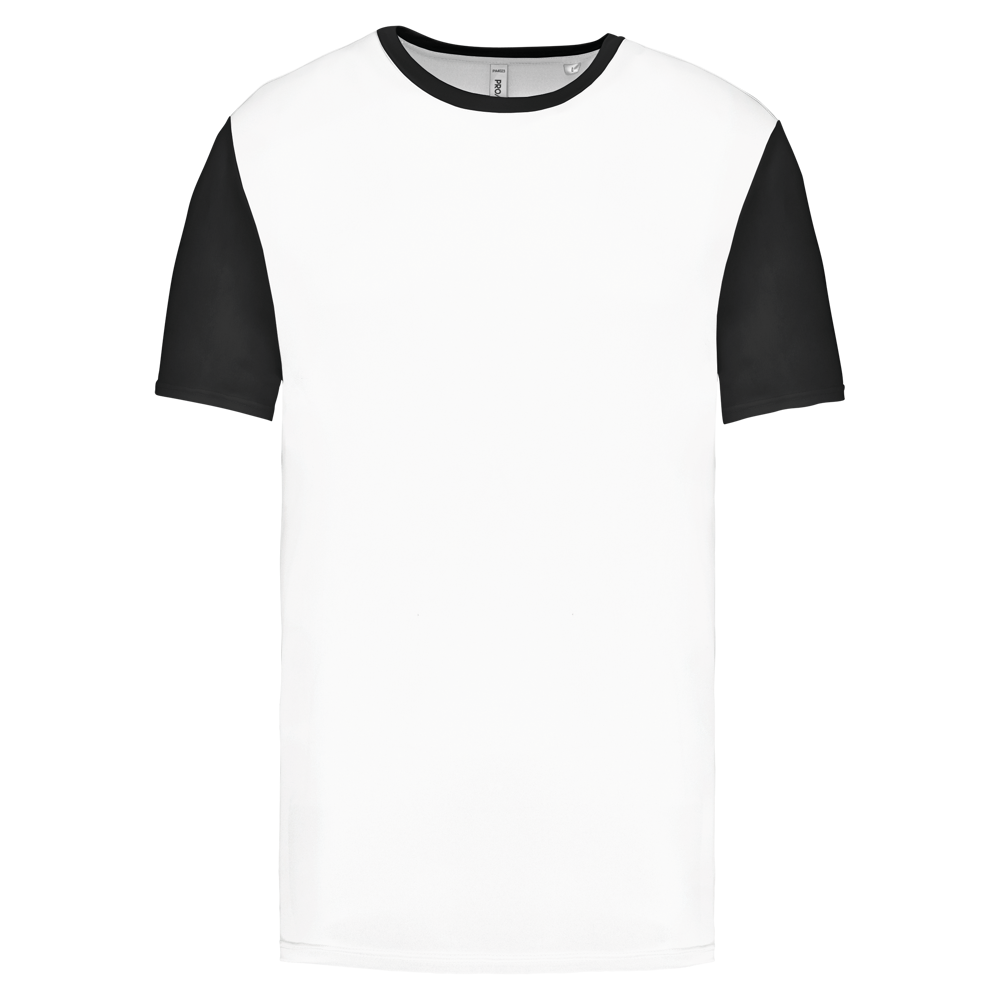 PA4023 - Zweifarbiges Kurzarmtrikot für Erwachsene - White / Black