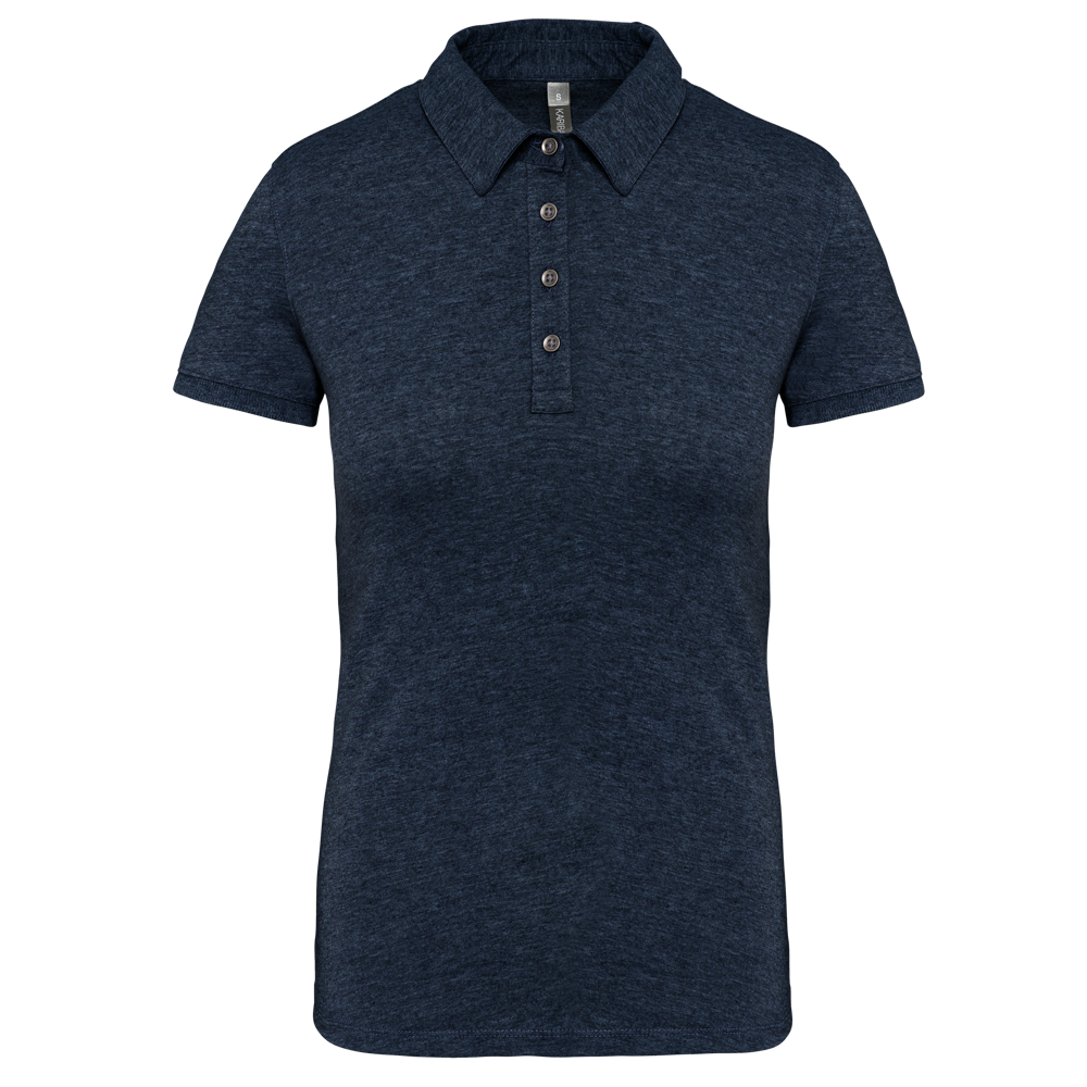 K263 - Jersey-Kurzarm-Polohemd für Damen - French Navy Heather