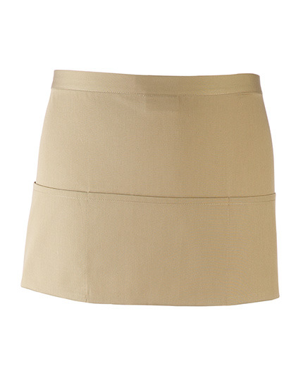 Premier Workwear - Colours Collection 3-Pocket Apron - Khaki (ca. Pantone 7503C)