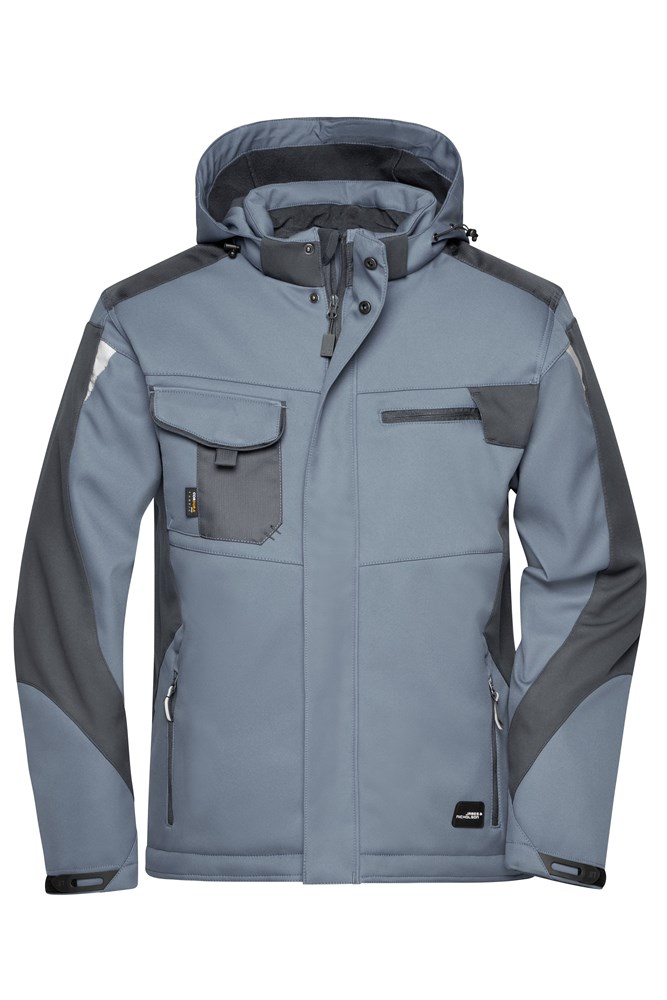 Craftsmen Softshell Jacket - STRONG - - Carbon/black (ca. Pantone 425C
blackC)