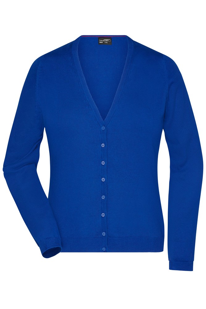 Ladies' V-Neck Cardigan - Royal (ca. Pantone 2756C)