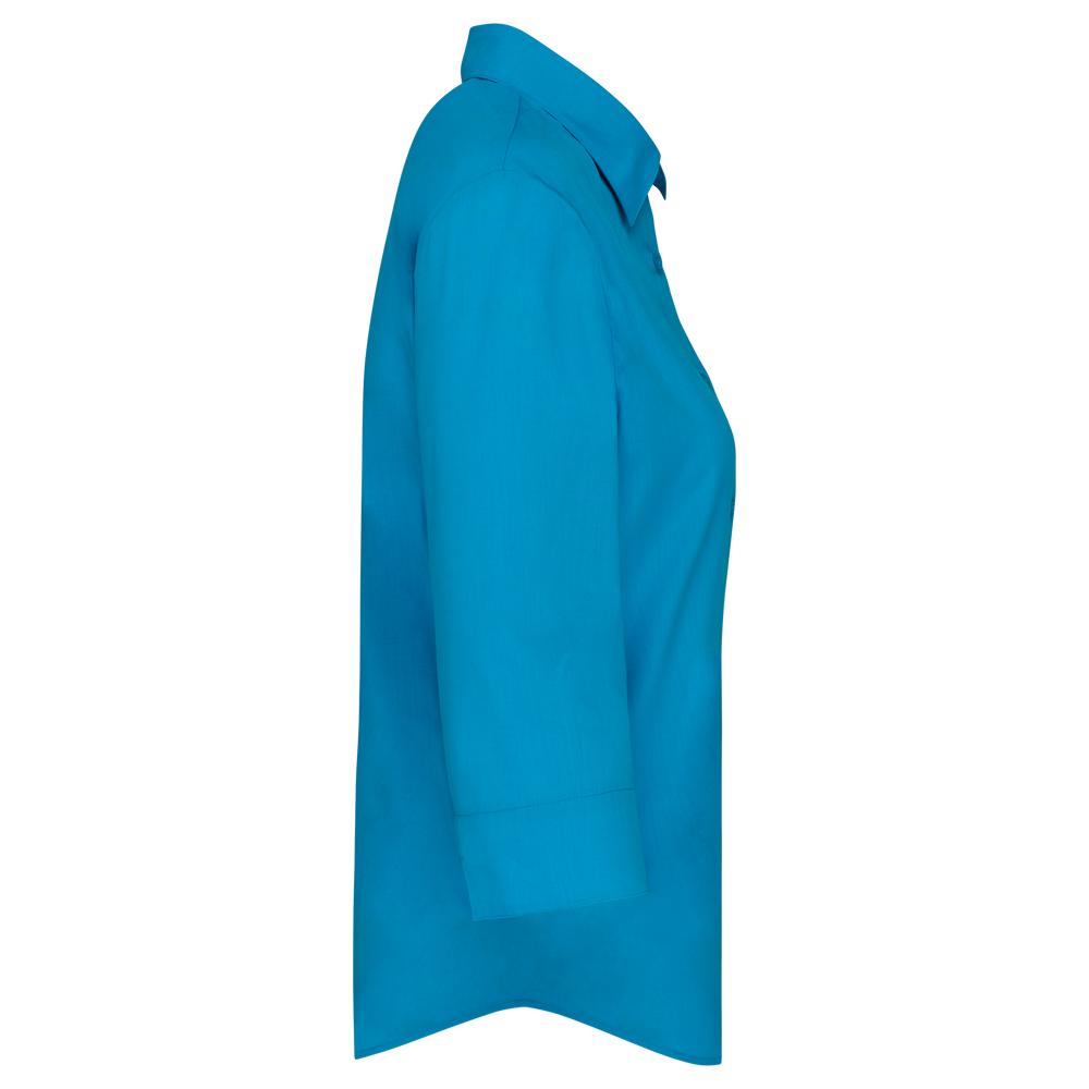 K558C - Popeline Hemd Baumwollpolyester 3/4-Ärmel pflegeleicht für Damen