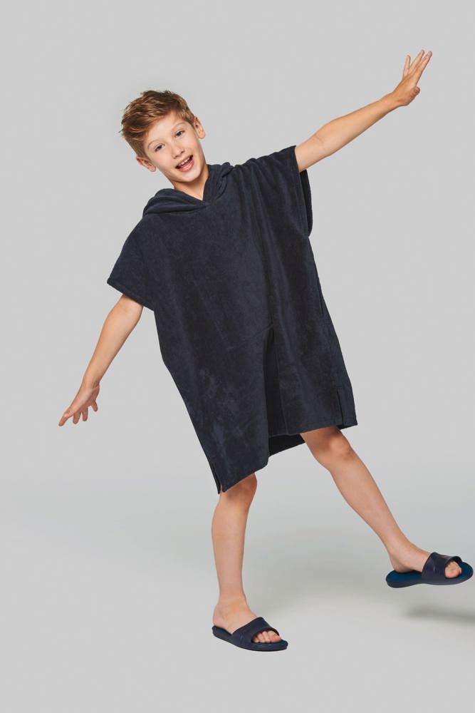 PA582 - Kinder-Frottee-Poncho mit Kapuze