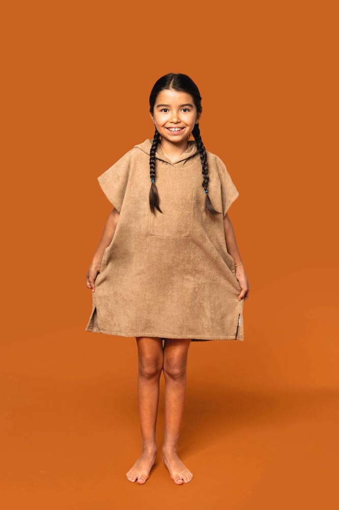 PA582 - Kinder-Frottee-Poncho mit Kapuze