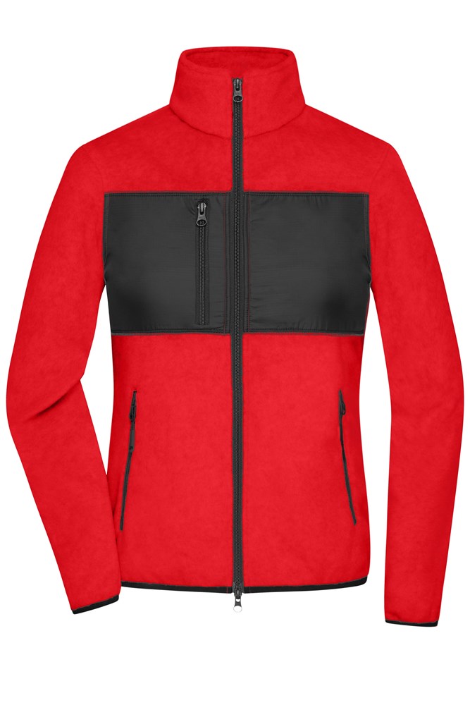Ladies' Fleece Jacket GRS - Red/black (ca. Pantone 193C
blackC)