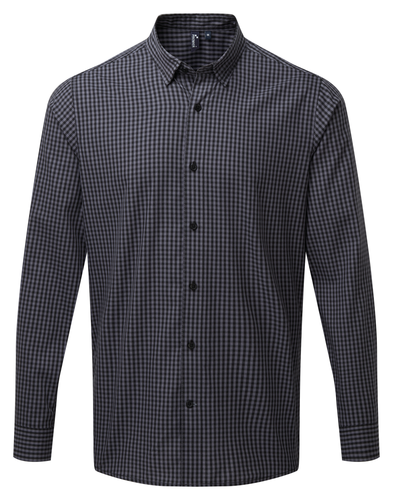 PR252 - Hemd mit großen Vichy-Karos - Steel / Black