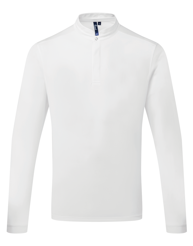 PR647 - Koch-Poloshirt Coolchecker Essential mit langen Ärmeln - White