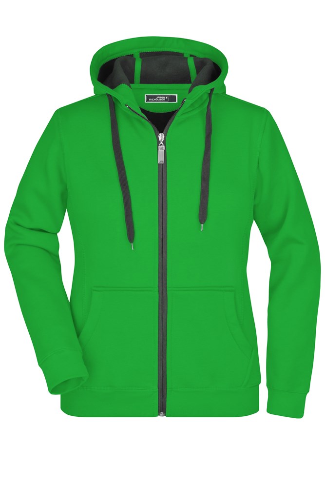 Ladies' Doubleface Jacket - Fern-green/graphite (ca. Pantone 347C
432C)