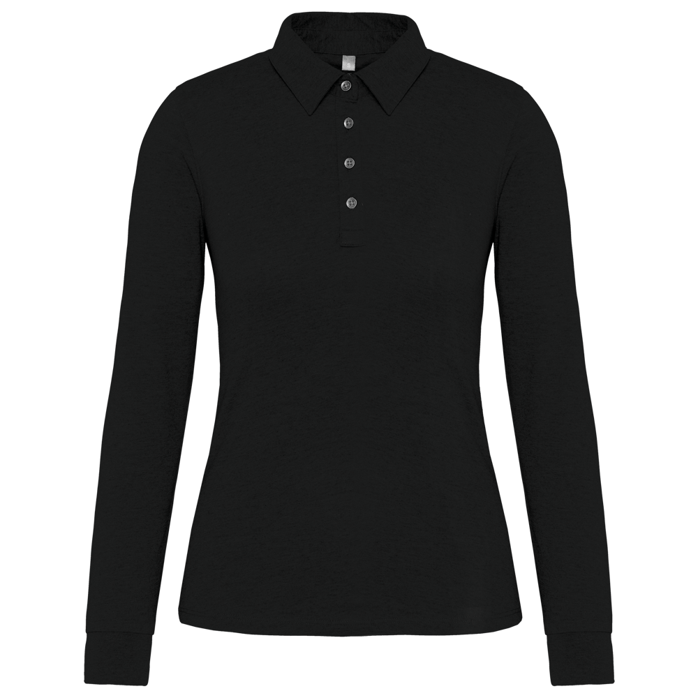 K265 - Langarm-Polohemd für Damen aus Jersey