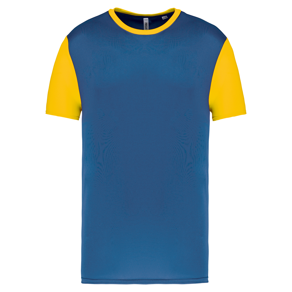 PA4024 - Zweifarbiges Kurzarmtrikot für Kinder - Sporty r blue/Sporty yellow
