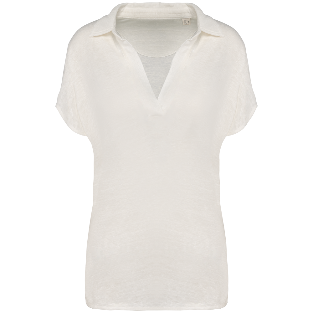 SP221 - Damen-Polohemd aus Leinen - Ivory