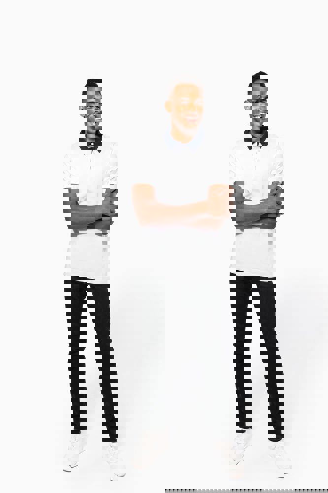 K260 - Zweifarbiges Jersey-Polohemd für Herren