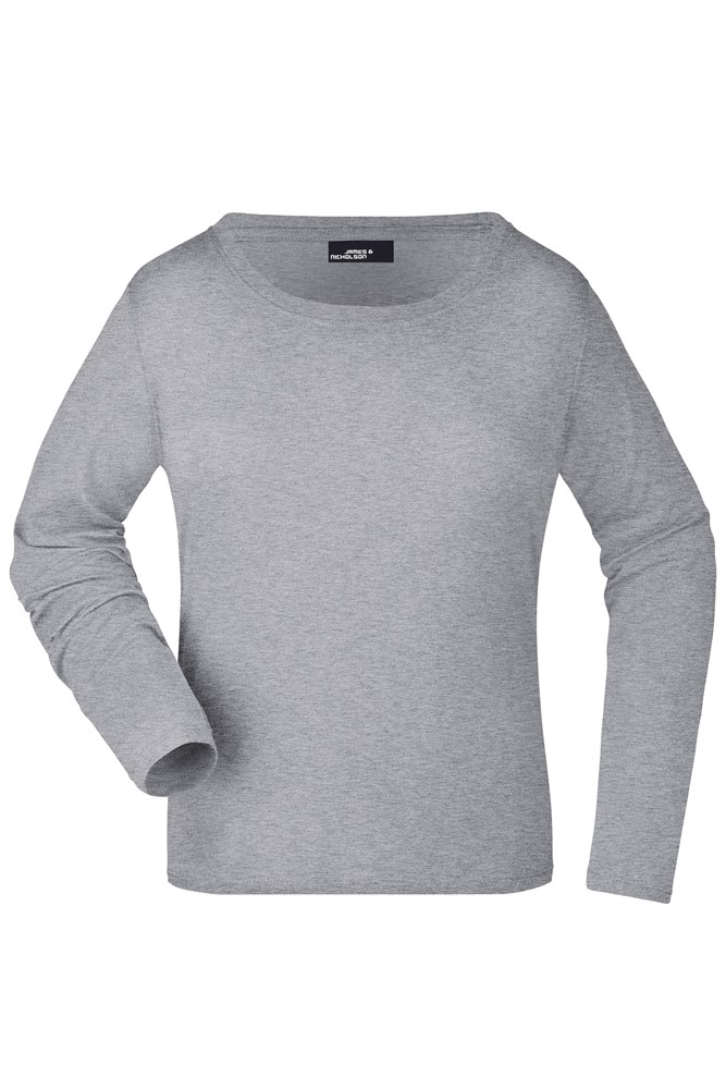 Ladies' Shirt Long-Sleeved Medium - Grey-heather (ca. Pantone 442C)