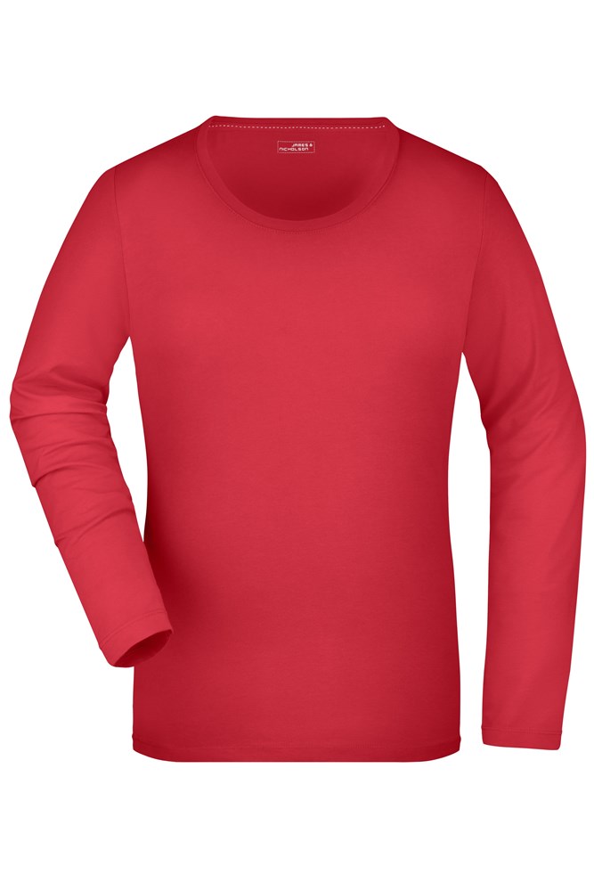 Ladies' Stretch Shirt Long-Sleeved - Pink (ca. Pantone 212C)